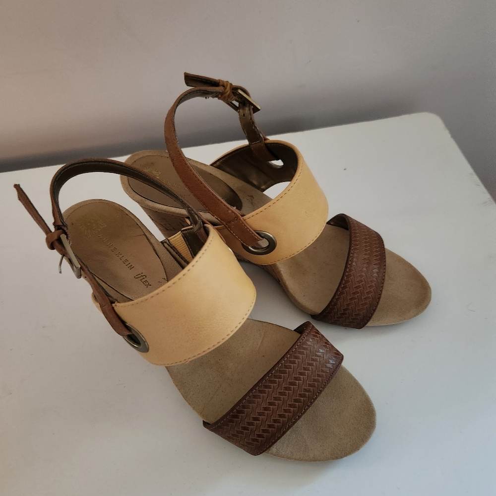 Anne Klein Tan and Brown Women's Sandals